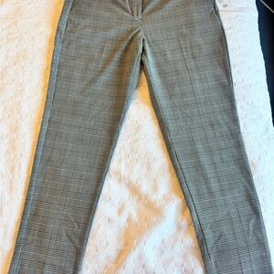 Joe Fresh Women's Gray Plaid Straight Leg Pants